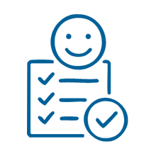 Smile and checklist icon